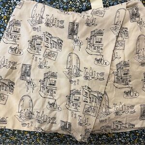 Abercrombie Scarlett Linen-Blend Wrap Mini Skort-MEDIUM